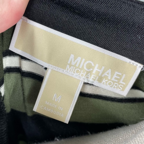 Michael Kors || Striped Jersey Knit Midi Dress - Picture 8 of 9